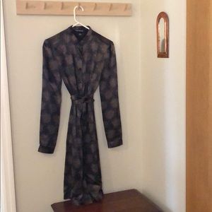 Club Monaco silk shirt dress